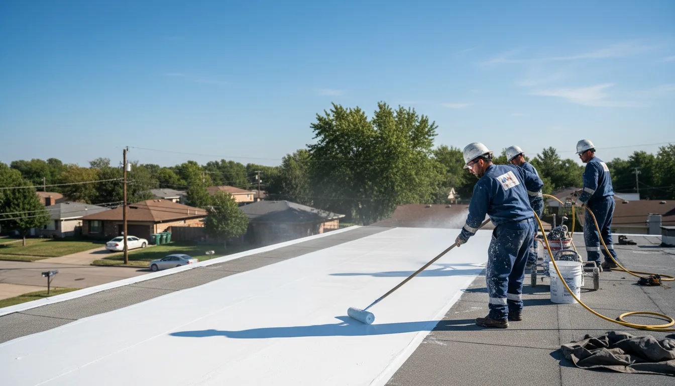 Commercial roof coating in Tarzan, TX near me